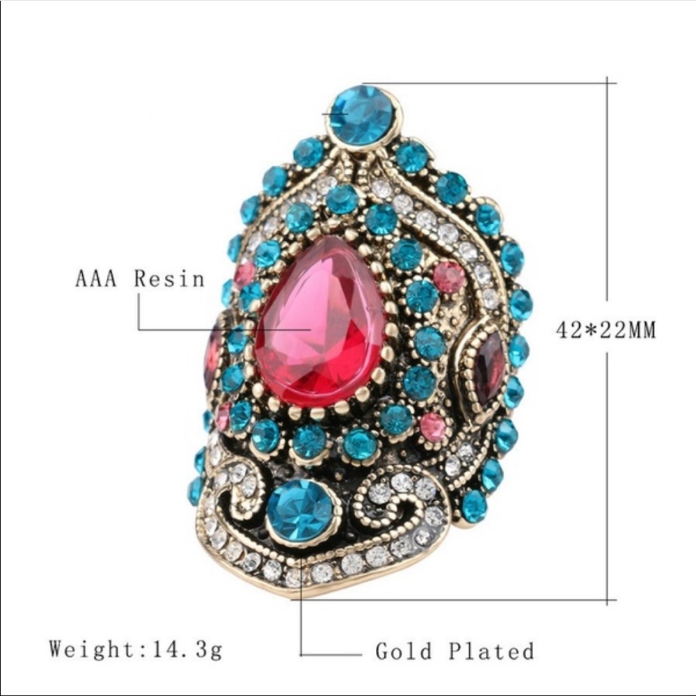 {KEHLANI} moroccan boho statement ring - Picture 4 of 6